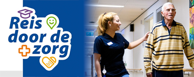 Jonge Zorgverlener Ondersteunt Patient Bij Het Lopen (1)